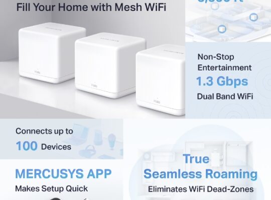 MERCUSYS Halo H30G(3-pack)AC1300 Whole Home Mesh Wi-Fi System