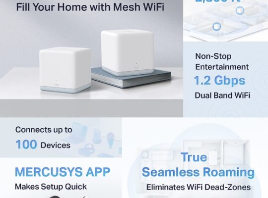 MERCUSYS Halo H30(2-pack) AC1200 Whole Home Mesh Wi-Fi System