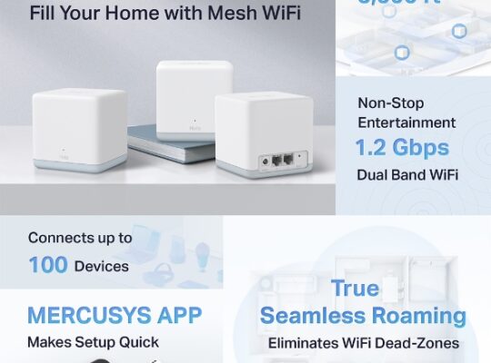 MERCUSYS Halo H30(3-pack) AC1200 Whole Home Mesh Wi-Fi System