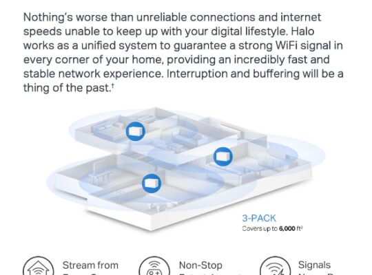 MERCUSYS Halo H70X(3-pack)AX1800 Whole Home Mesh WiFi 6 System