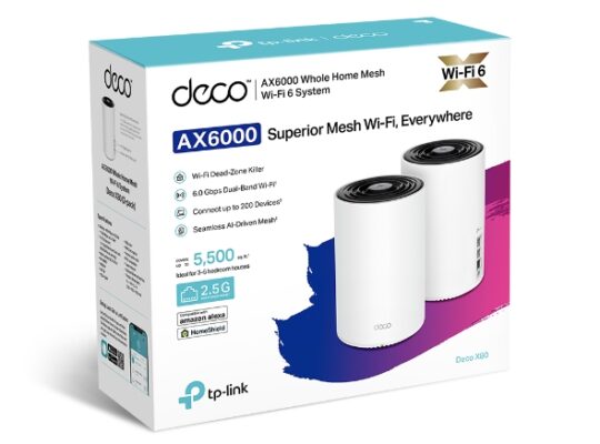 TP-LINK Deco X80(2-pack) AX6000 Dual-Band Mesh WiFi 6 System