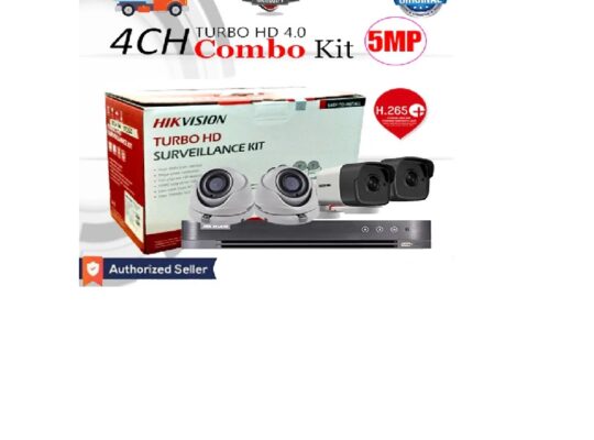 Hikvision TVI-4CH2D2B-5MP 8CHANNEL DVR, 2X DOME, 2X BULLET CAMERA PACKAGE