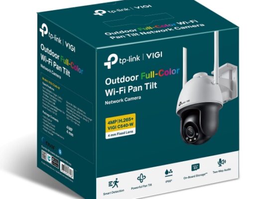 TP-LINK VIGI C540-W(4mm) VIGI 4MP Outdoor Full-Color Wi-Fi Pan Tilt Network Camera