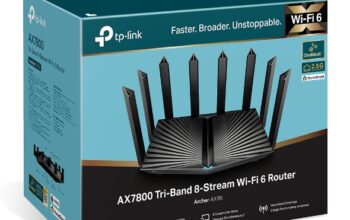 TP-LINK Archer AX95 AX7800 Tri-Band 8-Stream Wi-Fi 6 Router