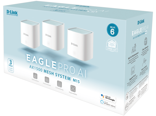 D-LINK M15 (3 Pack) AX1500 Mesh System