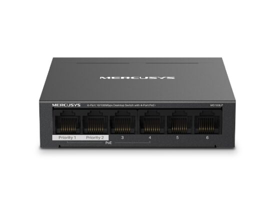 MERCUSYS MS106LP 6-Port 10/100Mbps Desktop Switch with 4-Port PoE+