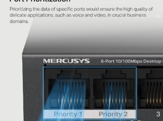 MERCUSYS MS106LP 6-Port 10/100Mbps Desktop Switch with 4-Port PoE+