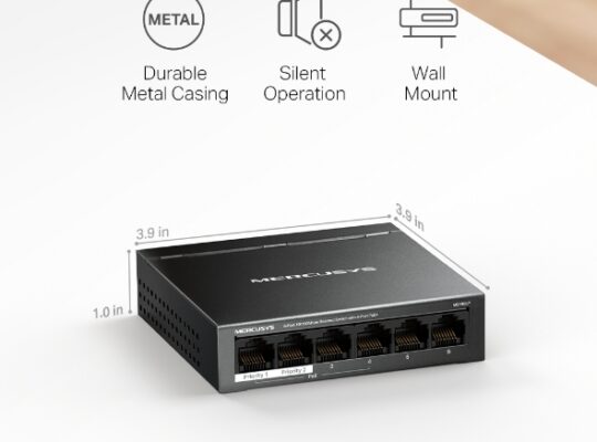 MERCUSYS MS106LP 6-Port 10/100Mbps Desktop Switch with 4-Port PoE+