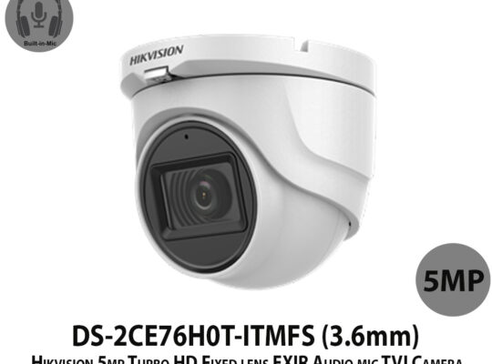 HIKVISION DS-2CE76H0T-ITMFS(3.6mm) 5 MP Audio Fixed Turret Camera