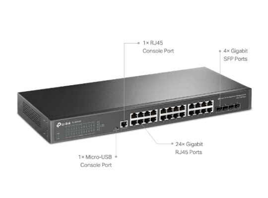 TP-LINK TL-SG3428 JetStream 24-Port Gigabit L2+ Managed Switch with 4 SFP Slots