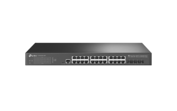 TP-LINK TL-SG3428X-UPS JetStream 24-Port Gigabit L2+ Managed Switch with 4 10GE SFP+ Slots and UPS