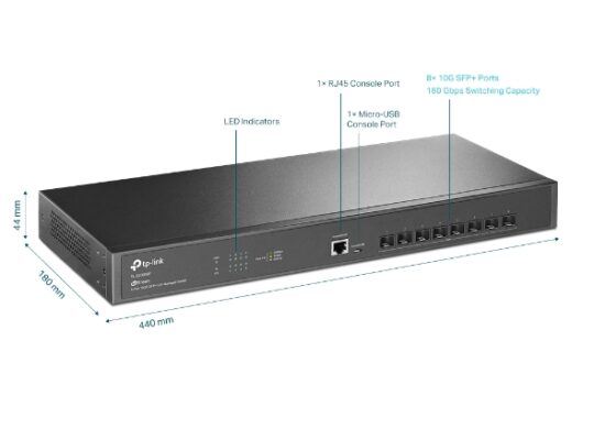 TP-LINK TL-SX3008F JetStream 8-Port 10GE SFP+ L2+ Managed Switch