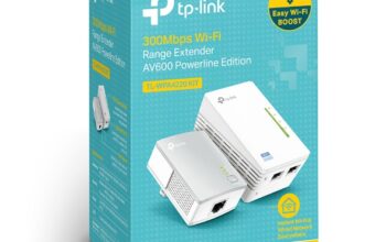 TP-LINK TL-WPA4220 KIT 300Mbps Wi-Fi Range Extender, AV600 Powerline Edition