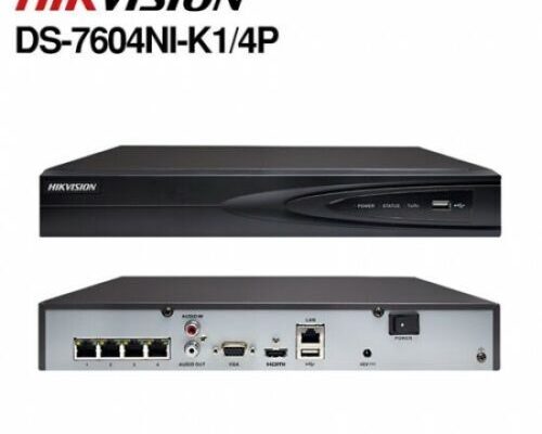 HIKVISION DS-7604NI-K1/4P(D) 4-ch 1U 4 PoE 4K NVR