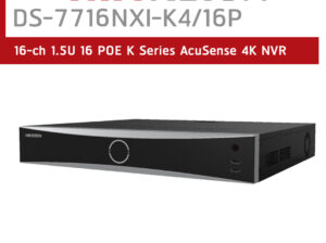 HIKVISION DS-7716NXI-K4/16P 16-ch 1.5U 16 POE K Series AcuSense 4K NVR